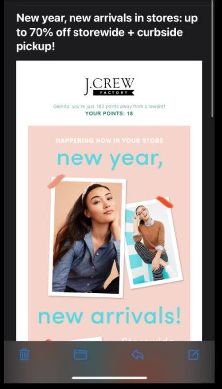 jcrew email content RS